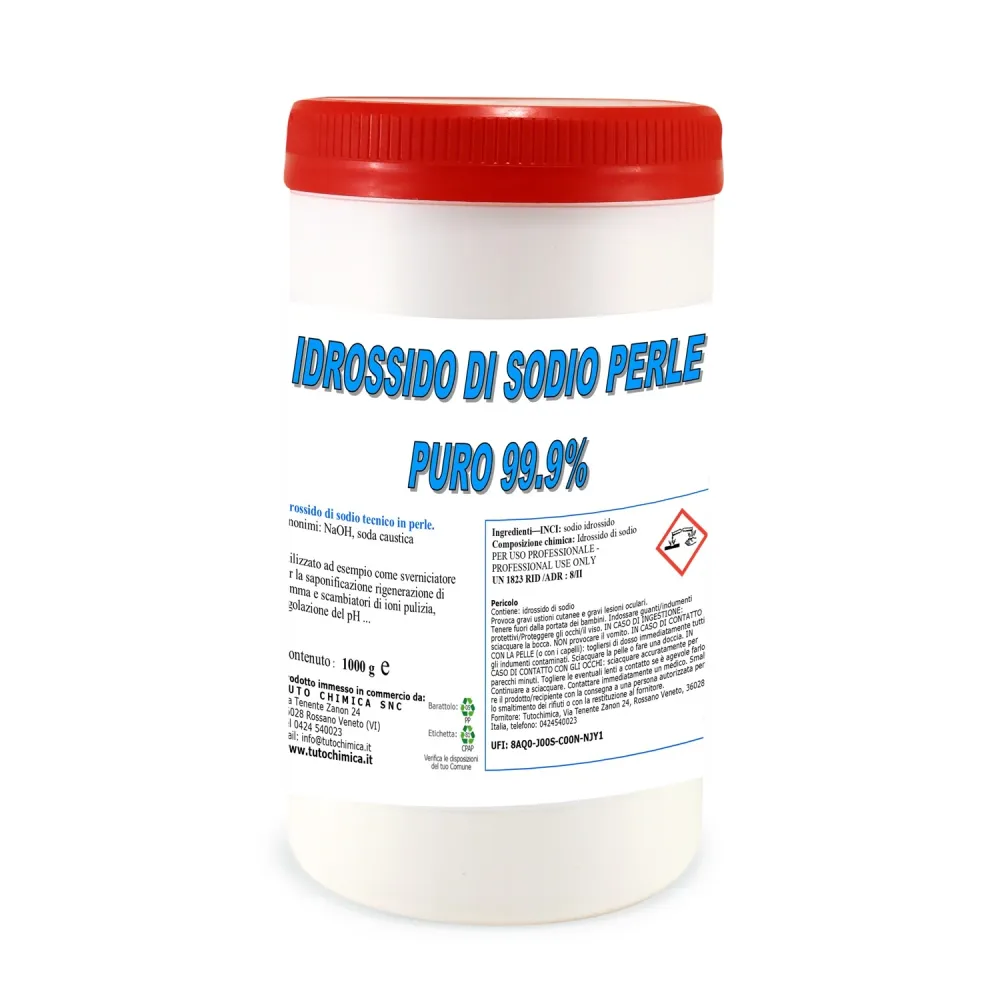 Idrossido di sodio perle puro 99.9% 1Kg