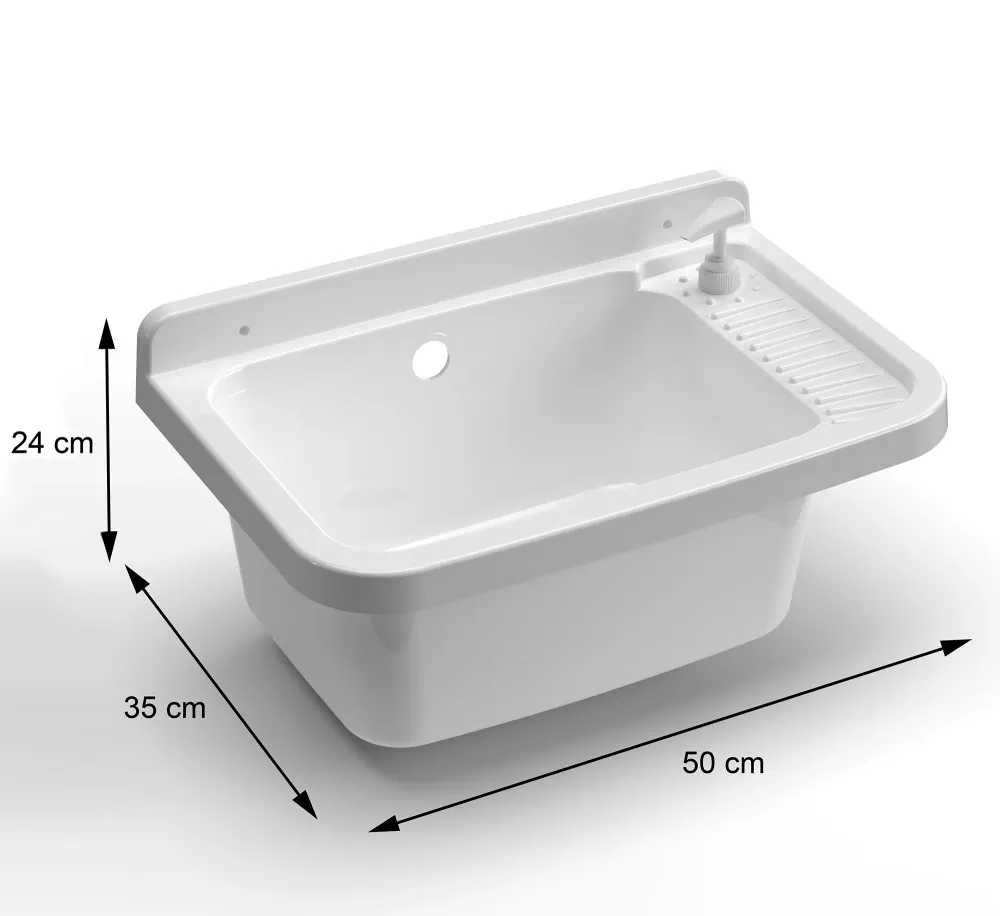 Pilozzo parete resina 50x35cm con dosa sapone pvc