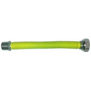 Raccordo Inox Estensibile Gas 3/4 Mf 200-400 Giallo- 1,0 Pz