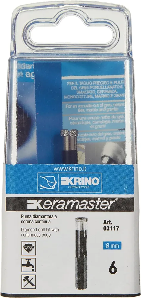 Krino Punta Fresa Diamantata Per Gres Porcellanato Keramaster Ø Mm. 8