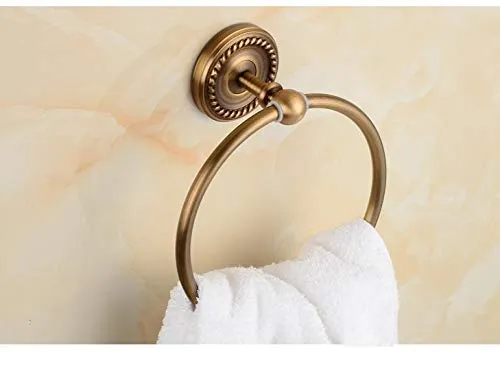 Portasciugamani Anello Portasciugamani Antico Perforato Anello Portasciugamani Rame Libero Bagno Portasciugamani Retrò Ane...
