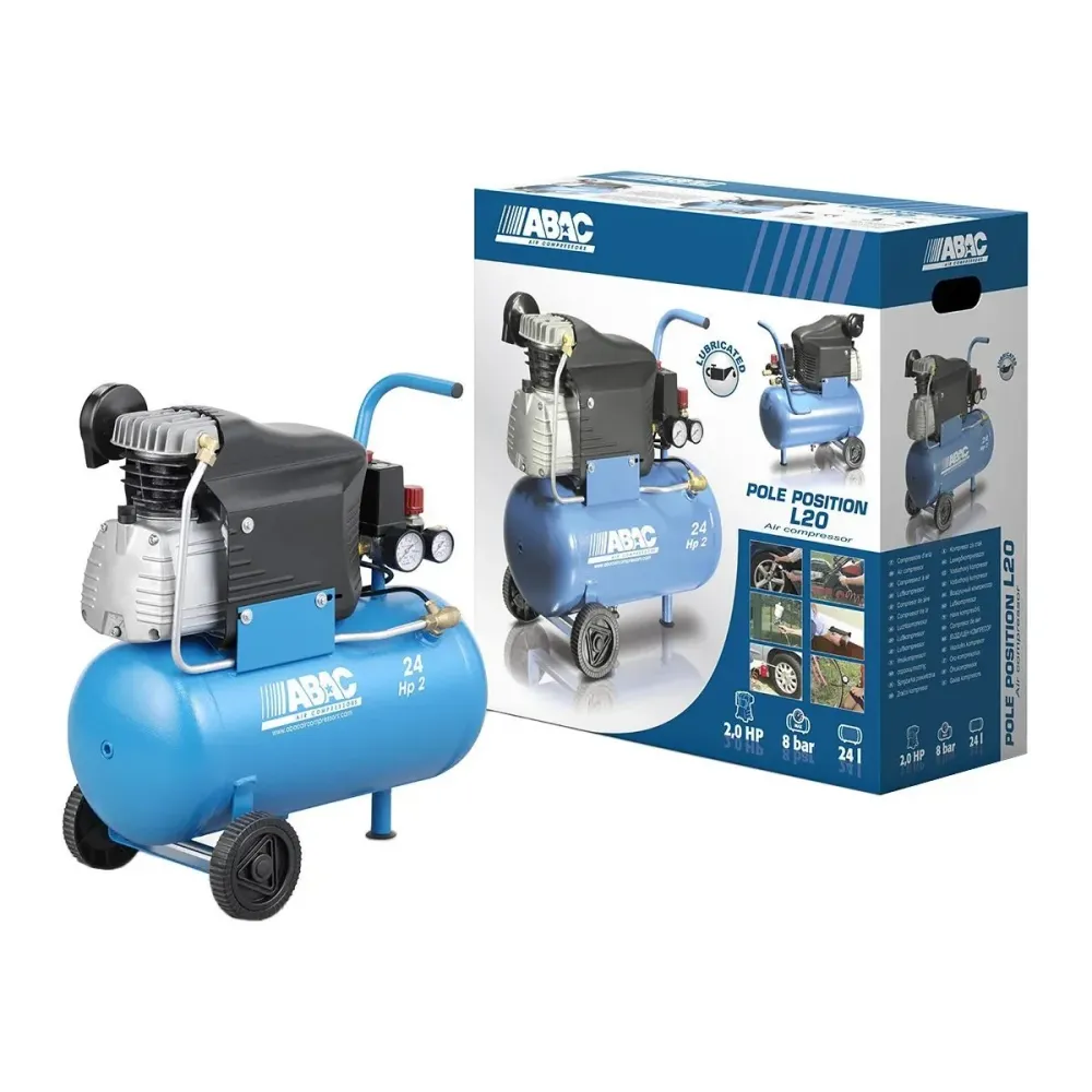 ABAC Compressore 24 LT 2HP 8 BAR Pole Position L20 Online Hot Sale