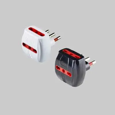 ADATTATORE TRIPLO 16A ROSI 2P+T - prese 10/16A 2P+T, Col. Nero. Prezzo per Pezzo.