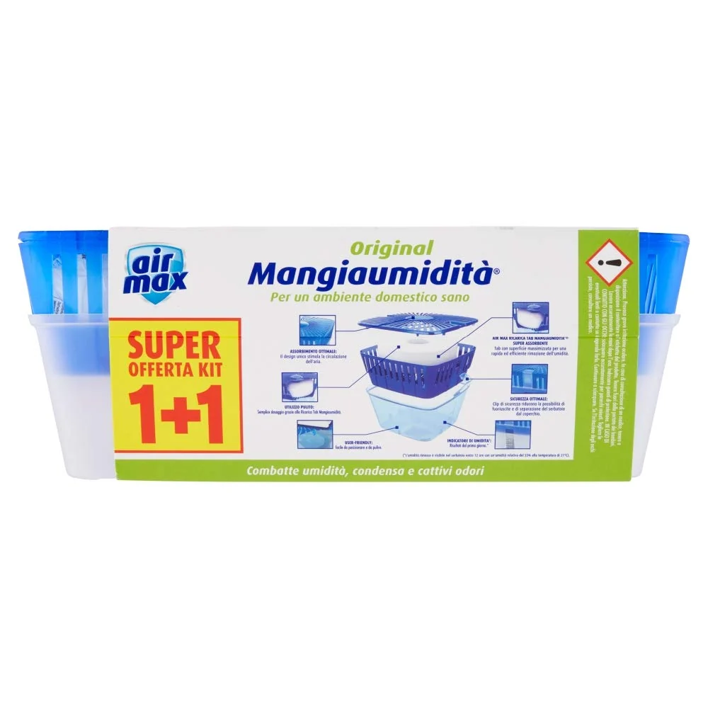 Air Max Kit Tab Mangiaumidita' 450g 1+1 Kit Combatte Umidità, Condensa e Cattivi Odori