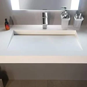 Lavabo sospeso, 90 x 46 cm, bianco, Rockstone Aisling