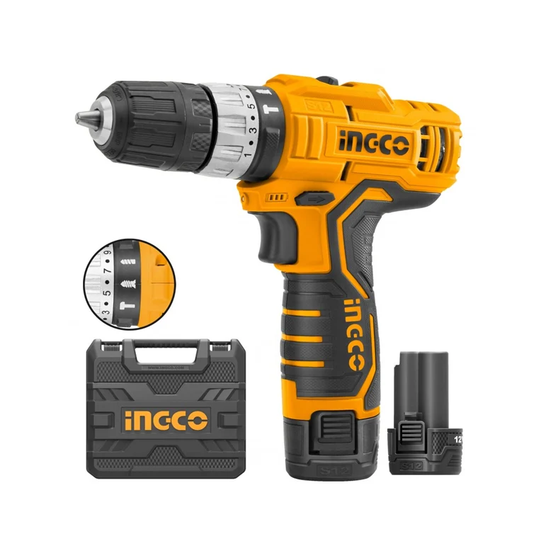 Akku-Schlagbohrmaschine 12 V mit 2 INGCO-Akkus Supply
