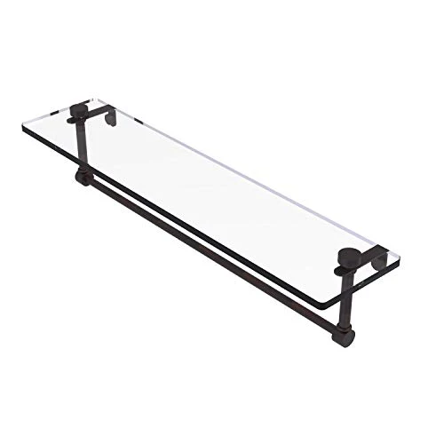 Allied Brass NS-1/22TB-VB - Mensola vetro con barra portasciugamani da 50 cm