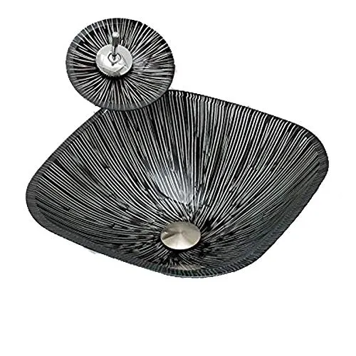 AllureFeng Art Piazza lavabo vetro/vetro temperato bagno moderno set lavandino