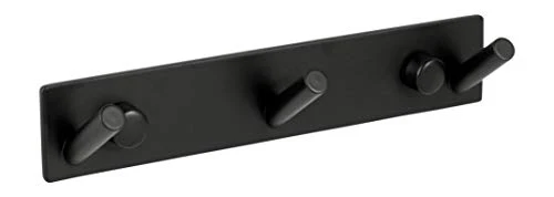 Ambrosya - Portasciugamani Acciaio Inossidabile Nero - Appendiabiti Asciugamani Bagno Ganci Guardaroba (Acciaio Inossidabi...