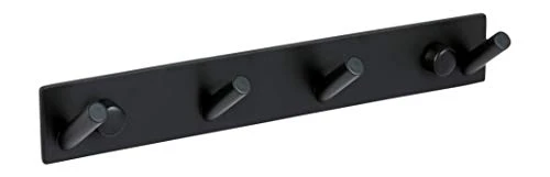 Ambrosya - Portasciugamani Acciaio Inossidabile Nero - Appendiabiti Asciugamani Bagno Ganci Guardaroba (Acciaio Inossidabi...