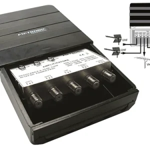 Amplificatore per antenne TV 2 uscite 414142. Prezzo per Pezzo.