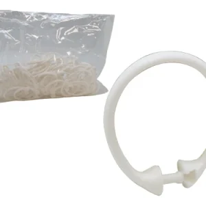 Anelli per tende doccia plastica. Prezzo per Confezione.