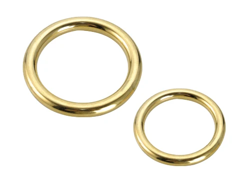 Anelli tubolari ottone lucido. Prezzo per Confezione.