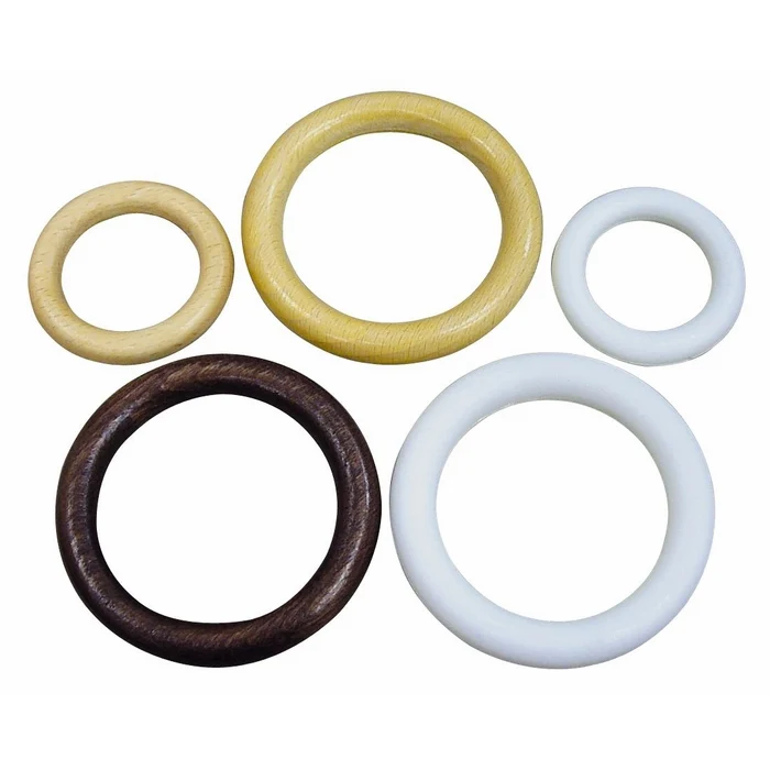 Anello Legno per Scorritenda misura 23 mm colore Noce 10pz