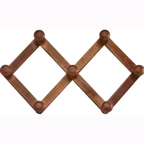 APPENDIABITI LEGNO Colore NOCE ESTENSIBILE 7 POSTI 42x12x13H cm