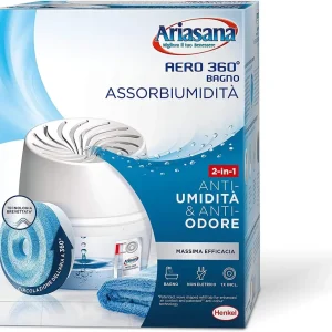 Ariasana Aero 360° Bagno Kit Assorbiumidità, deumidificatore casa non elettrico, assorbi umidità contro condensa, muffa e...