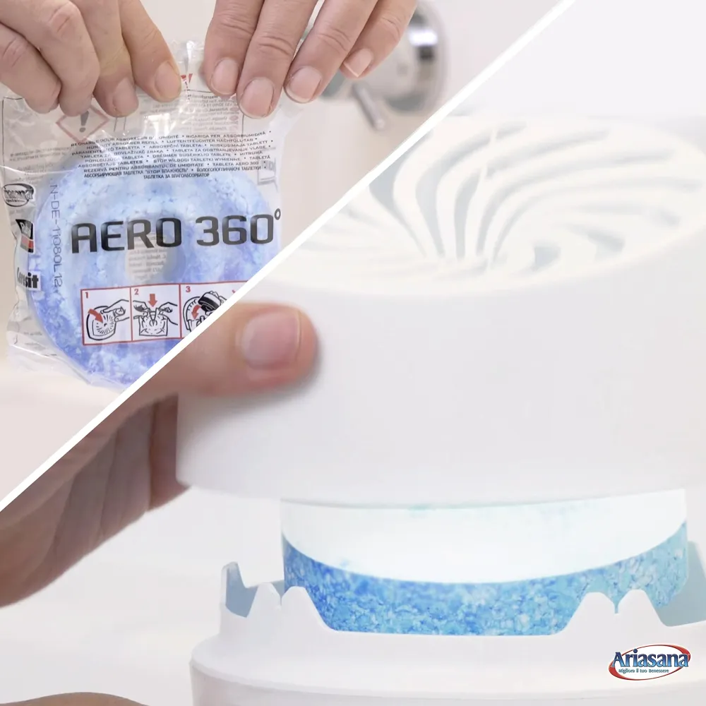 Ariasana Aero 360° Bagno Kit Assorbiumidità, deumidificatore casa non elettrico, assorbi umidità contro condensa, muffa e...