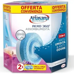 Ariasana Aero 360° Ricarica TAB Lavanda per dispositivo Aero 360° kit, assorbi umidità Tab profumata rilassante, elimina i...