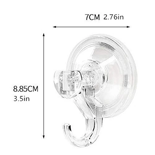 JINXM 4 Pezzi Ventose con Gancio Ganci Ventosa Resistenti per Bagno Gancio Ventosa Forte Senza Trapano Ventose Arredi Casa