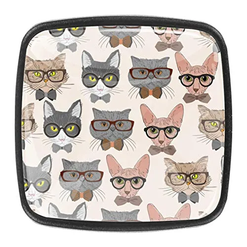 4 pomelli cristallo per armadietti con design multiplo per cassetti, cassetti, cassetti, armadi, comodini, libreria, carto...