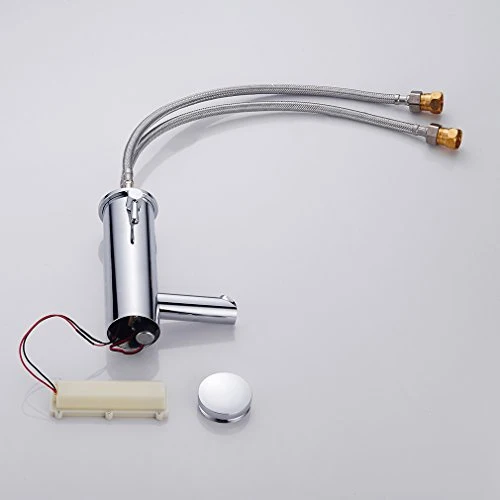 Auralum Rubinetto Automatico con Sensore ad Infrarossi Miscelatore Acqua Calda e Fredda per Lavabo Finitura Cromo
