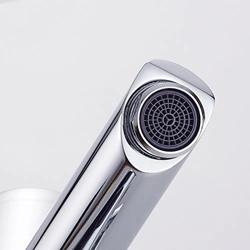 Auralum Rubinetto Automatico con Sensore ad Infrarossi Miscelatore Acqua Calda e Fredda per Lavabo Finitura Cromo