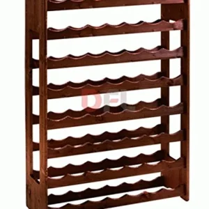 Bakali Home CANTINETTA 56 posti Porta Bottiglie Legno Multistrato di Betulla, Dimensioni cm. 67x25xh.100 (Marrone)