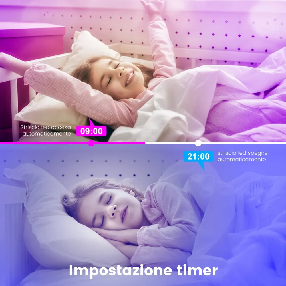 Beaeet Striscia LED 10 Metri,Strisce LED Colorati Dimmerabile con Controller Bluetooth Musica Sincronizza la Adatto per In...
