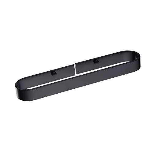 Beelee Porta asciugamani bagno da parete, 32.5cm/12.8" Appendi Asciugamani, Nero Opaco, BA9299B-30