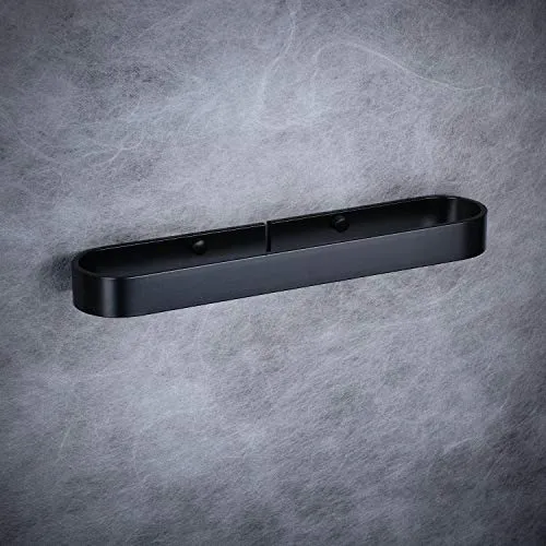 Beelee Porta asciugamani bagno da parete, 32.5cm/12.8" Appendi Asciugamani, Nero Opaco, BA9299B-30