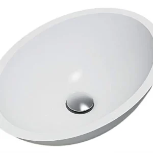 Lavabo da appoggio TW2106 di colata minerale (Pure Acrylic) - Lucido - 50 x 35 x 15 cm, Piletta Pop-up:Con piletta Pop-up,...