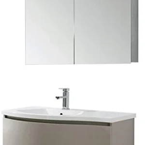 Mobile bagno sospeso LENA 1000 talpa opaco - specchio scelta opzionale, Specchio:Senza specchio, Piletta Pop-up:Con pilett...