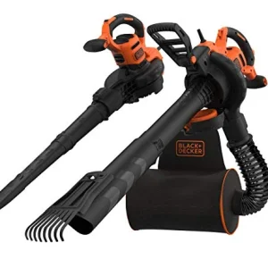 Black+Decker Beblv301 Soffiatore Elettrico, Trituratore, Aspiratore Foglie Capacità Di Raccolta 72 Litri, 3000 W, Nero Ara...