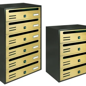 Blocchiere Cubo Orizzontale Oro Alubox. Prezzo per Pezzo.
