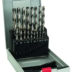 Bosch Professional 19 pz. Set di punte per metallo HSS-G ProBox (per acciaio, Ø 1-10 mm, accessori trapano avvitatore e tr...