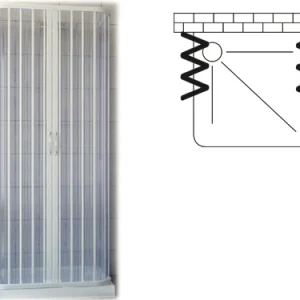 Box doccia Brixo PVC Manta H 185 cm. Prezzo per Pezzo.