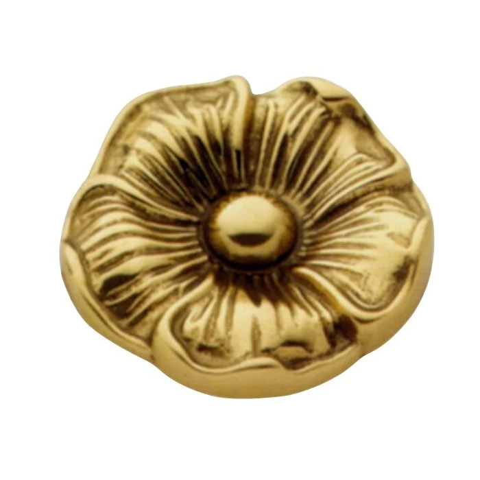 Braccio Reggi Embrasse mod. Gerbera Ottone Lucido Asta 10 cm Art.20027