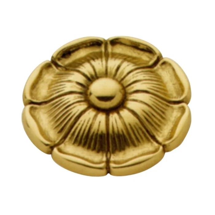 Braccio Reggi Embrasse mod. Giglio Ottone Lucido Asta 10 cm Art.20025