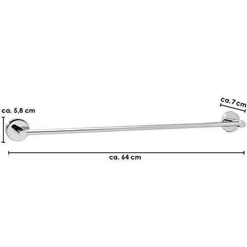 bremermann Bad Serie Lucente Portasciugamani 60 cm, acciaio inox cromato lucido