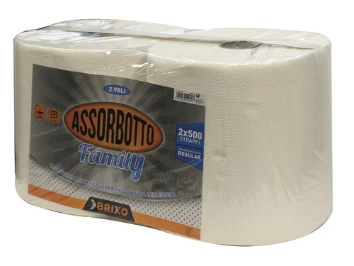 Carta asciugamani Brixo Assorbotto Family 2 Rt. Prezzo per Confezione.