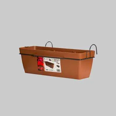 CASSETTA CON BALCONIERA 'LOLEGO' cm 60x29x18h - col. Terracotta. Prezzo per Pezzo.