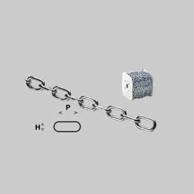 CATENA GENOVESE SU BOBINA n° 18 (mm 3,5) - PxH 20x7,5 - bobina mt 60. Prezzo per rotolo.