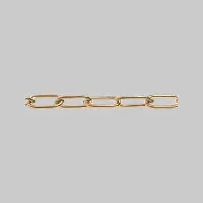 CATENA GENOVESE OTTONATA IDEAL STAR n° 12 (mm 1,8) - PxH 14,5x4,5 - scatola mt 25. Prezzo per Pezzo.