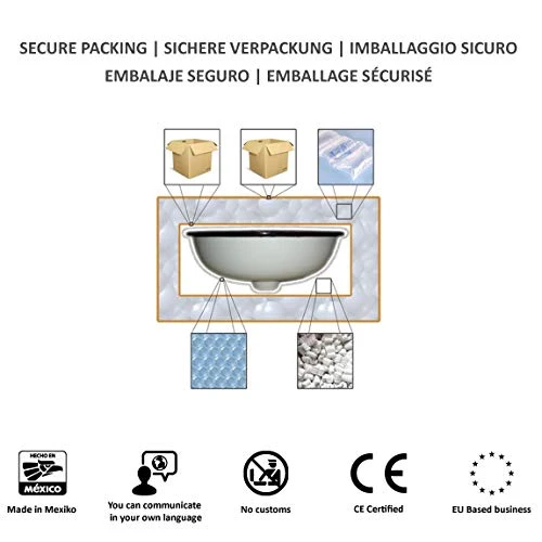 Cerames Imelda - Lavabi da appoggio rotondi messicani | Lavabo Talavera ceramica 40 cm dal Messico | Motivi decorativi col...