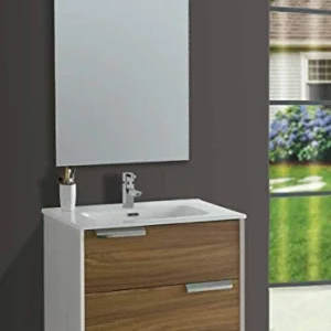 Set Mobile Lavabo Specchio LED Arredo Bagno Moderno Boston90 CERAMICHEMIRANDA-Nuvola Ceramiche Miranda