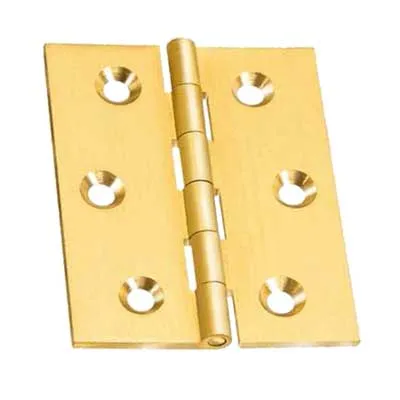CERNIERA FRESATA PIANA 14 mm 70x55 - Ottone lucido pz. 2. Prezzo per Pezzo.