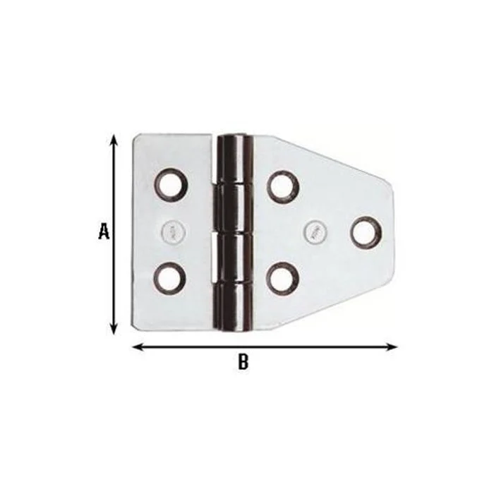 CERNIERA per MOBILI NAUTICI acciao INOX 40X55MM (852 ) 12 Pezzi