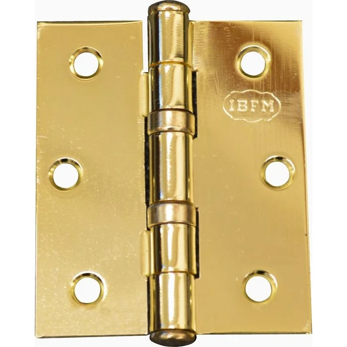 Cerniera Piana per Porta Libro Acciaio Ottonato 76x63 mm conf. 2 Pz