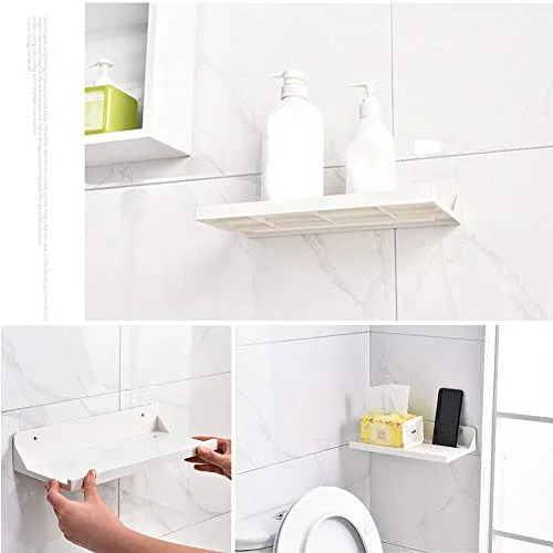 Mensola da bagno con ventosa ecologica super forte, senza bisogno di trapano e chiodi, plastica ABS, facile da installare...