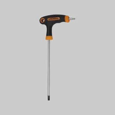 CHIAVE MASCHIO TORX CON IMPUGNATURA 'T' MUNDIAL TX 20. Prezzo per Pezzo.